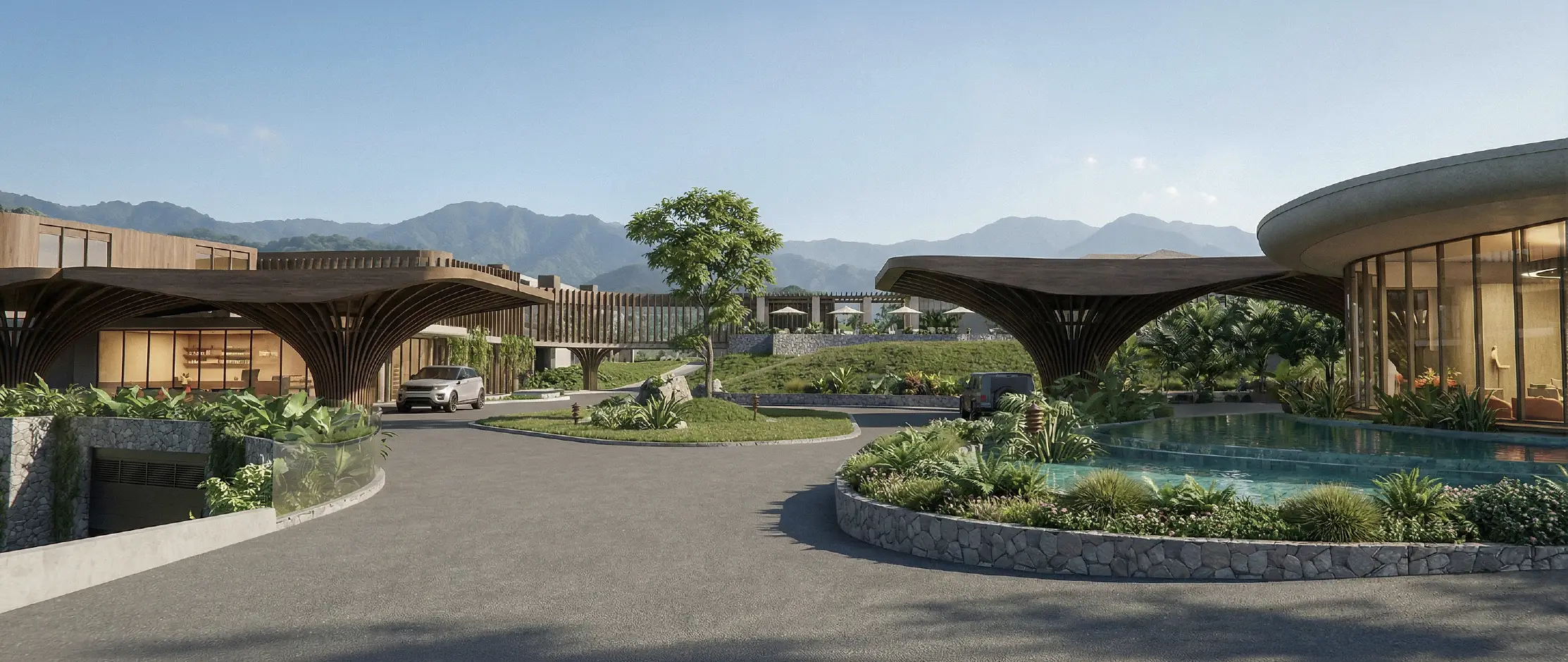 Condo and Wellness Center — main condominium entrance