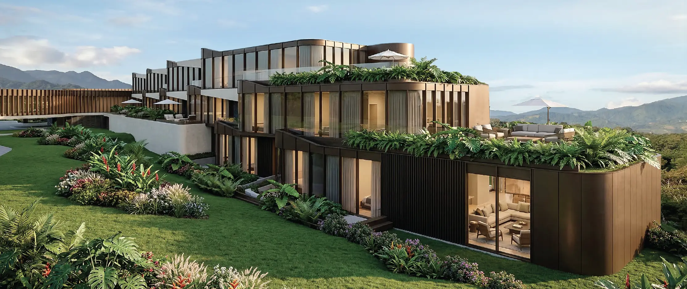 Architectural rendering of the Lucero Condo and Wellness Center