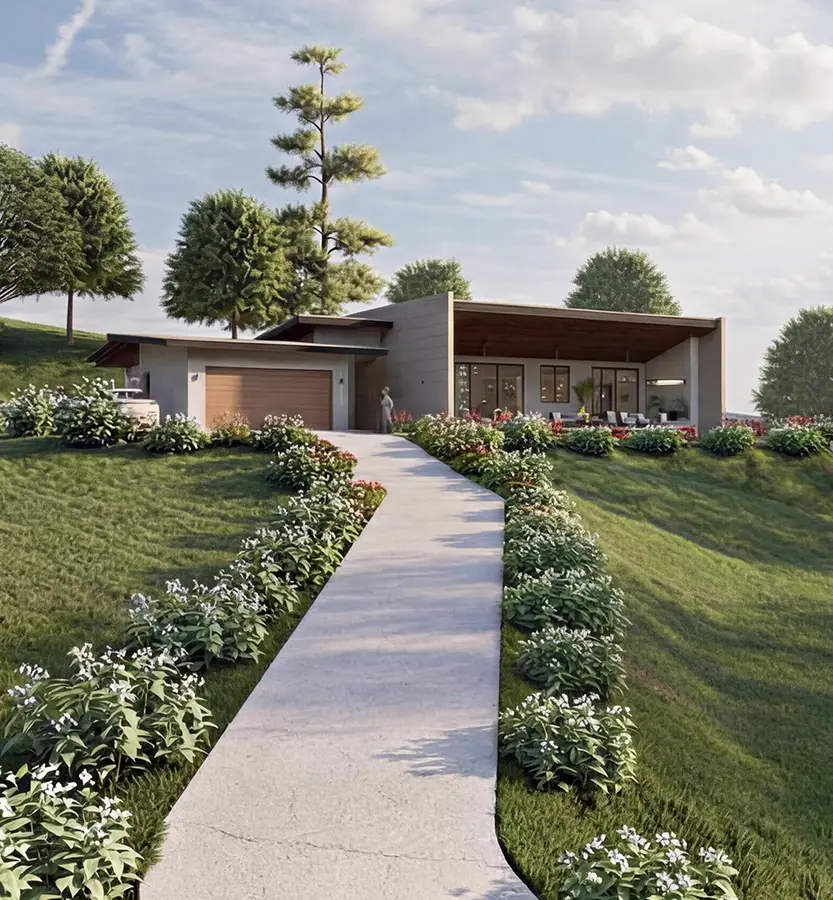 Lucero Homes Boquete Panama — contemporary custom home with mountain backdrop