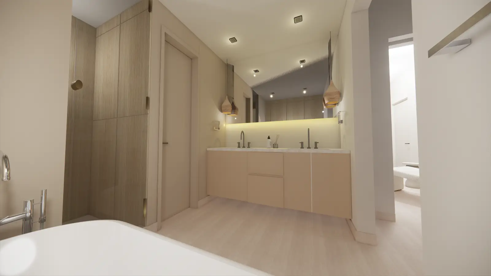 Peace Lily — first-level bathroom