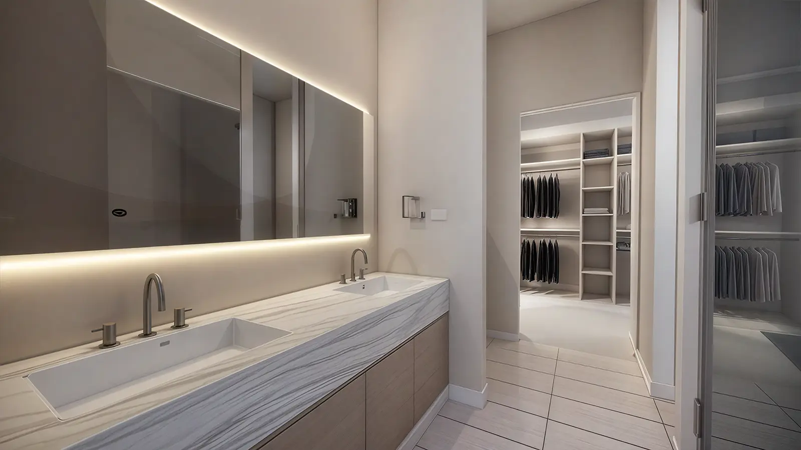 Peace Lily — second-level bathroom