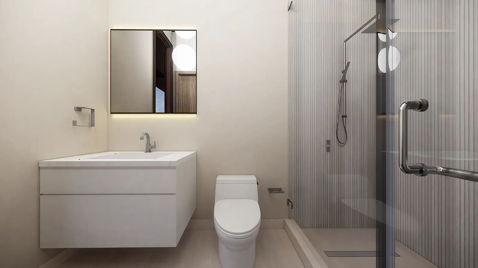 Peace Lily — second-level bathroom